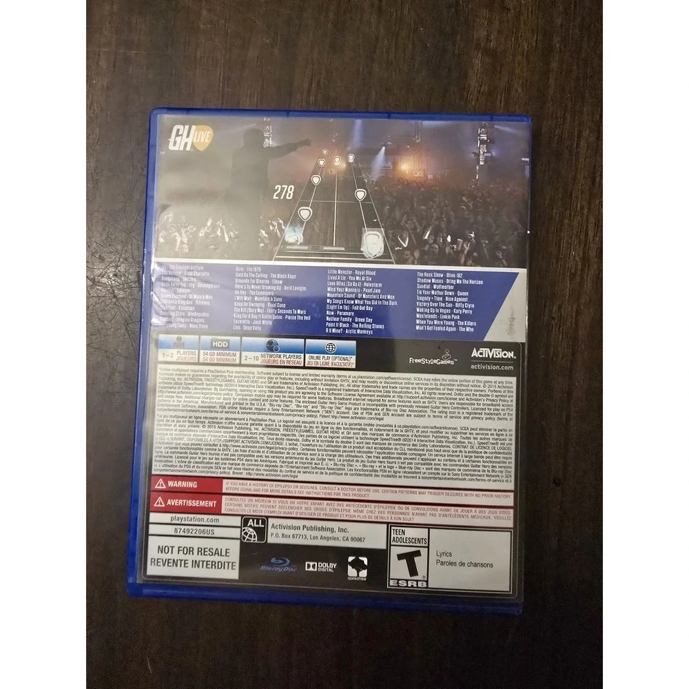Guitar Hero‎ Live PS4 PlayStation 4 - Tested